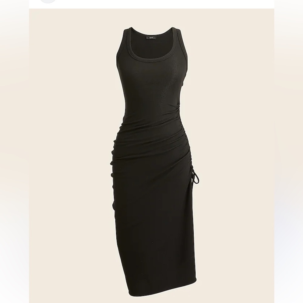 NWT! J.Crew ruched drawstring midi bodycon - adjustable side leg slit